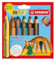 STABILO - Buntstift, Wasserfarbe & Wachsmalkreide - woody 3 in 1 - Geburtstags Edition - Tiger - 6er Pack mit Spitzer - 6 Farben