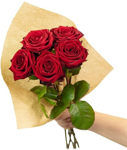 Blumenstrauß 'Red Passion' - 5 Stiele - Stiellänge ca. 50 cm - Strauß frischer Rosen