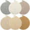 Omtofo Lot De 6 Dessous De Plat en Fil De Coton, 20 cm Dessous De Plat Ronds TresséS Tapis Porte Casseroles, RéSistants à La Chaleur sous Plat De Table pour Casseroles, PoêLes, Assiettes