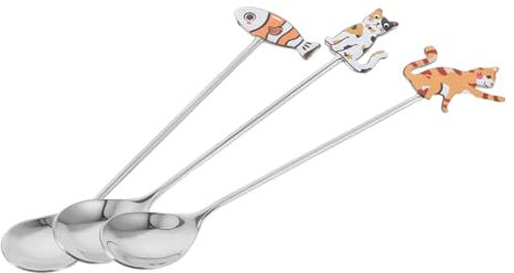 CIYODO 3piezas Cuchara De Café Acero Inoxidable Cucharillas Decorativas Para Té Caliente Postres Té Aperitivos Etc
