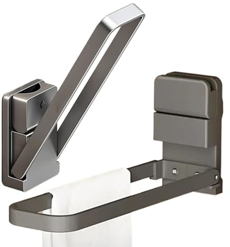 Asta per asciugamani con, 2 pezzi supporto per asciugamani con | per riporre il bagno senza forare per cucina camera da appartamento