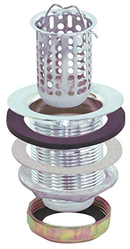 Strainer: 2 7/8 in Overall Dia, 3 Ht, 1/4 Pipe Stainless Steel, 30037, 447M87