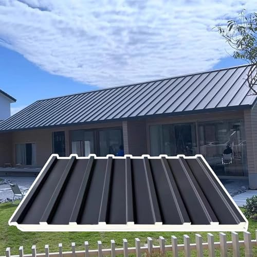 5 Pack Aluminum Roofing Cladding Panels - 4.5cm Thick Insulated Ceiling Roof Sheets for Greenhouses,Outdoor Structures(140cm 5pcs)