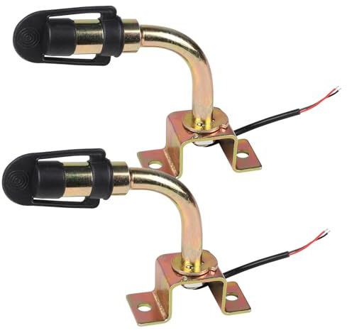 CPROSP 2 Stück Rundumleuchte Halterung 90° l-Form, 12 V/24 V Universell | Für Alle Marken Landmaschinen und Traktoren; Rundumleuchten Halter mit Kabel und Gummikappe