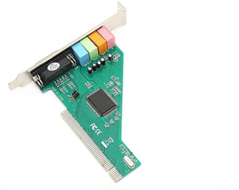 KIMISS 4 -Kanal -PCI Soundkarte mit Voll Duplex Wiedergabe und 120 DB Rauschcomputern Interne Soundkarte 98 8738