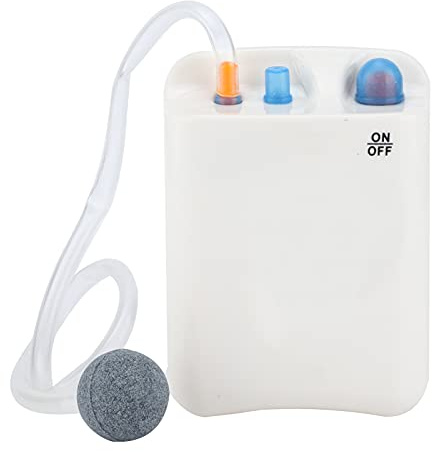 Tragbare batteriebetriebene Sauerstoffpumpe, Aquarium-Luftpumpe, Aquarium-Sauerstoffdiffusor für Angelköder, Eimer, Kühler, Fischtransport