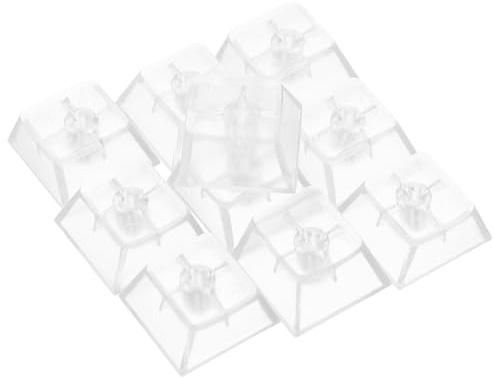 Ipetboom 20 Tapas Transparentes para Teclas de Teclado Mecánico Juego de Cubiertas para Teclas sin Grabado Alta Transparencia para Retroiluminación RGB Compatibles Interruptores