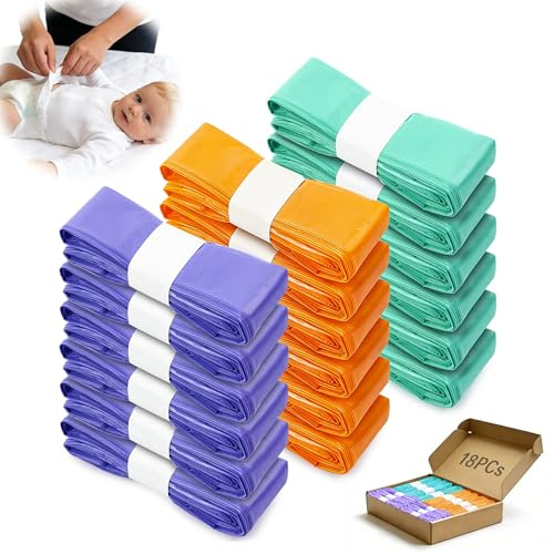 18-Pack Nappy Bin Refill Bags (4.5m Liners), for Baby Nappy & Cat Litter Disposal, Compatible with Tommee Tippee Sangenic TEC, Simplee Sangenic, Twist & Click and Most Trash Bins