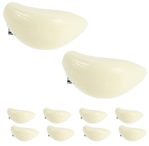 Cabilock Lot de 20 Pinces à Cheveux Légères et Antidérapantes en Plastique et Métal, Design Créatif Ail Réaliste, Look Décontracté Matins Pressés