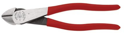 Klein Tools D248-8 Pliers, Made in USA, Diagonal Cutting Multi-Purpose Pliers with Angled Head, High-Leverage Design, and Short Jaw, 8-Inch
