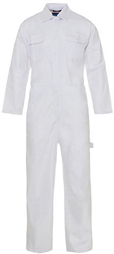 Overall für Erwachsene, Arbeitskleidung, in Großbritannien entworfen Gr. XXXXL, weiß