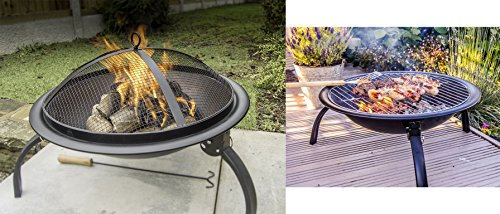 Bar-Be-Quick Portable Dual Firepit and Barbecue in one! Bottom grill for air flow - Top grill for barbecue use!