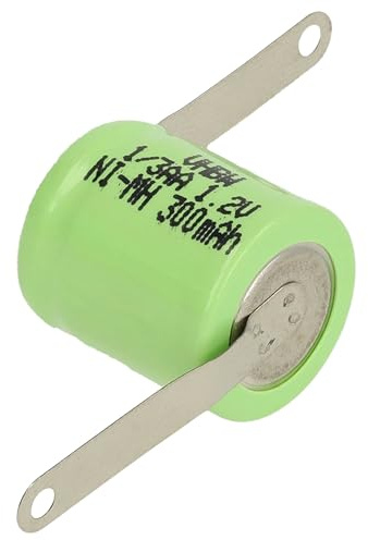 vhbw NiMH Pile Bouton de Remplacement pour Type 1/3AA 300mAh | 1,2V convient pour les batteries de modélisme etc.