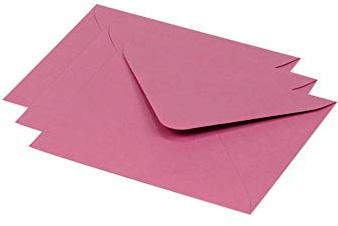 Clairefontaine 60155C - Paquet de 20 Enveloppes Gommées - Format 12,5x13,8cm - 120g/m² - Coloris Rose Hortensia - Invitation Evènements et Correspondance - Gamme Pollen - Papier Premium Lisse