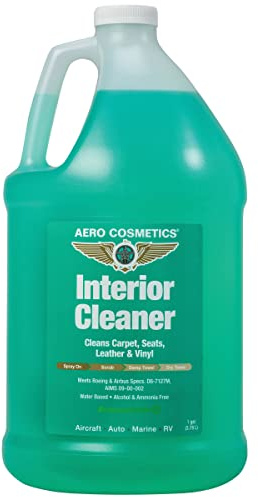 Aero Cosmetics Interior Cleaner, Carpet Cleaner, Seat Cleaner, Fabric Cleaner 1 Gallon. Aircraft Quality for your Car Boat RV Meets Boeing and Airbus Specs