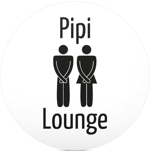 DankeDir! Pipi Lounge Deko WC Schild 20 x 20 cm Witziges Dekoschild - lustige Wanddeko Türschild Toilette Gäste WC Gästetoilette Besuchertoilette - Kloschild Einladung Gäste