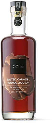 Hotel Chocolat Salted Caramel Cacao Vodka Liqueur - Award-Winning Vodka, 500ml, 24.4% - Best Served Chilled Or Over Ice