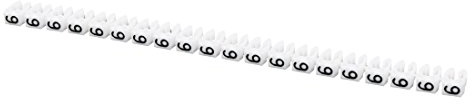 Aexit 20 Pcs Digit. 6 Cable de red Etiquetas Marcadores para (model: Y5030VIX-4727ZD) 3.0-4.0mm Dia Cable