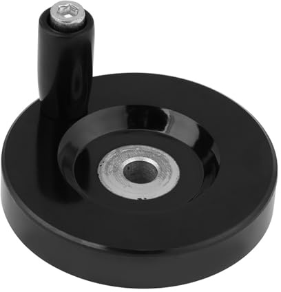 FTVOGUE Volant de Machine en Bakélite, Poignée Rotative Noire, Tour Ronde Industrielle, 8 x 63 mm, pour Fraiseuses et Tours