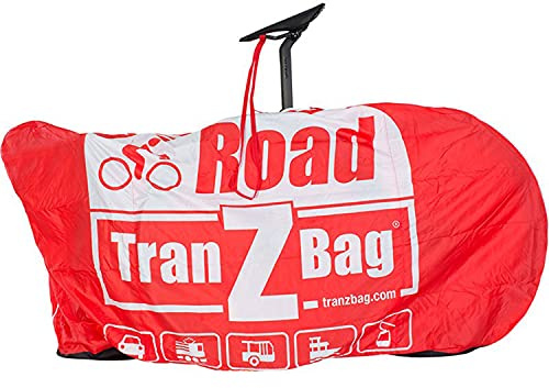 TranZbag Road Fahrrad Transporttasche, Transportschutz für 28″ Laufräder (für Cross- und Gravel-Laufräder, faltbar, minimales Packmaß, Schultertragegurt, Doppel-Reißverschluss