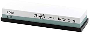 Pietra affilacoltelli ad acqua giapponese, cote con materiale 3 volte più duraturo per affilatura coltelli professionali, grana 600/2000 - TOTIKO Japan Knives
