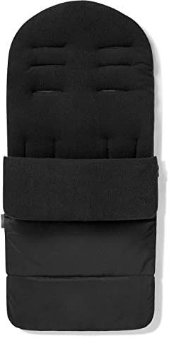 FYLO Premium Footmuff/Cosy Toes Fleece Lined Cosytoes Universal Fitting for Pushchairs Strollers Prams Buggy Baby 100cm - Black Jack