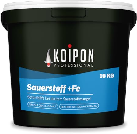 KOIPON Sauerstoff +FE 10 kg Aktivsauerstoff bei Sauerstoffmangel im Teich | Soforthilfe bei akutem Sauerstoffmangel – erhöht schnell den Sauerstoffgehalt im Gartenteich