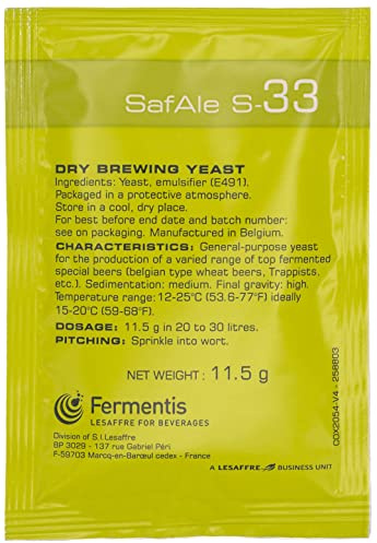 Levure de bière Fermentis US-05 W 34/70 S-33 S-23 à fermentation haute à fermentation basse (S-33)