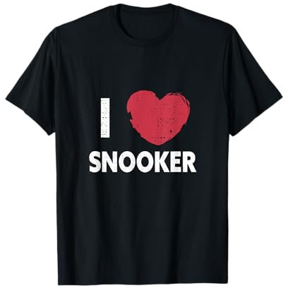 Snooker-Design mit I love Snooker-Liebhaber T-Shirt