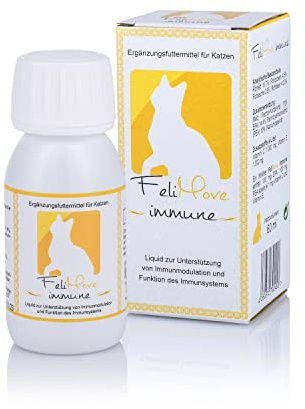 FeliMove Immune | Booster zum Immunsystem stärken und modulieren, für Immunobalance | PEA und EPA in hoher Konzentration | bei Juckreiz, Allergien und Immun Problemen verträglich | Liquid mit 60 ml