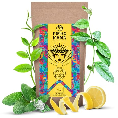 Pachamama Guayusa Tee Bio Menta Limon Natürliches Koffein L-Theanin 100g | Handgepflückt Aus Ecuador, Sanft Anregend, Für Fokus Konzentration Vitalität, Ideal Als Mate Kaffee Alternative, Erfrischend
