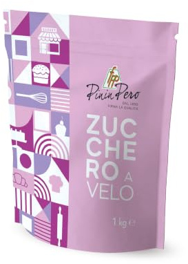 Pinin Pero Zucchero a Velo 1 Kg – Zucchero Impalpabile per Dolci e Decorazioni – Doypack Richiudibile