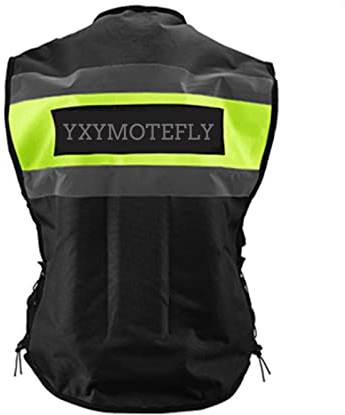 YXYMOTEFLY Leichte Motorrad Airbag Weste Unisex – Erwachsene Bikerjacken Mit Reflexstreifen Allwetter Dirt Bike Reitausrüstung (Color : Black, Size : M)