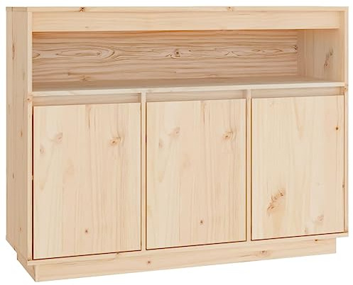 vidaXL Sideboard Schrank Anrichte Beistellschrank Kommode Mehrzweckschrank Standschrank Wohnzimmerschrank 104,5x34x80cm Massivholz Kiefer