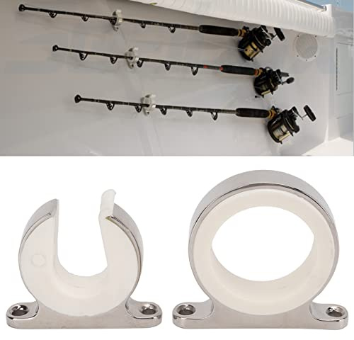Aramox Porta Cañas Para Lancha Estante para Cañas de Pescar, Estante para Cañas de Pescar de Techo Vertical de Acero Inoxidable 316, Soportes para Cañas de Pescar Montados en la Pared