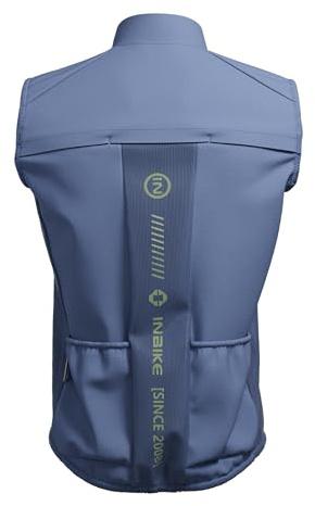 INBIKE Men's Cycling Vest Windproof Cycling Vest Sleeveless Cycling Jacket Lightweight Breathable Waterproof UV Protection Bike Gilet Windproof MTB Sport Running(BU_L)