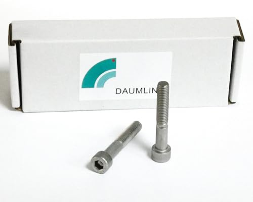 DAUMLINK® Zylinderschraube mit Innensechskant ähnlich DIN912, Teilgewinde, Edelstahl V2A (25 Stück) für Deine Projekte zum Verbinden von Kunststoff-, Holz- und Metallteilen (M8x50)