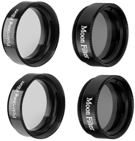 Starboosa 1.25 Telescope Eyepiece Filter Set - Enhanced Stargazing Experience with Polarizing and Moon Filters - Aluminum Frames - 4 Filter Set