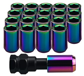 PUNICS 20 Stück Universal 32 Mm Verlängerte Radmuttern Aus Edelstahl 20 Stück Rennwagenzubehör Stahlradmuttern M12 X 1,25 M12 X 1,5 Radnabenmuttern (Color : M12x1.5, Size : color1)