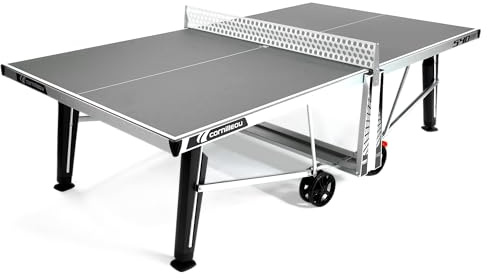 Cornilleau - Pro 540M Outdoor Ping Pong/Table Tennis Table - Mobile and Durable - 7mm Laminated Tabletops - inviolable Net - Weather-Resistant - Steel Frame - Foldable and Easy to Move