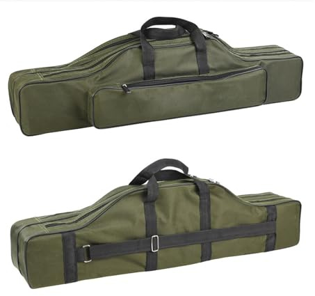 Sac de Pêche Étanche, 80cm Sac de Canne à Pêche Portable Oxford 600D, Sac de Rangement pour Canne à Pêche, Sac de Transport pour Canne à Pêche Matériel de Pêche, Sac à Outils de Pêche Extérieur