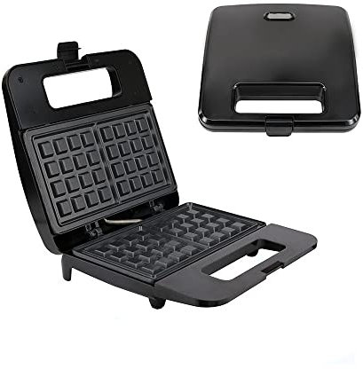 PAHION 750W Belgisches Waffeleisen 2-Scheibe Waffeleisen Elektrische Mini-Waffelmaschine Doppelseitige Gleichmäßige Erwärmung Für Waffeln, Rösti, Zimtschnecken, Omelett, Mittagessen, Snacks