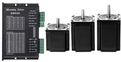 Nema23 Stepper electronic starter Driver Kit 2Ph 57mm Stepper electronic starter 4A 1.2Nm 1.6NM 1.8NM electronic starter Driver 5.6A DC20-50V for CNC Milling Machine(1.2NM Motor Kit,8mm Shaft Diamete)