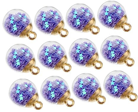PHENOFICE 30stücke Teiliges Transparente Mit Stern-pailletten Verzierte Glasperlen Diy Schmuckanhänger Für Ohrringe Und Basteldekoration Hochwertige Langlebige Diy- -ornamente