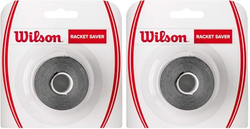 Wilson Schutzband für Schläger, Racket Saver, schwarz, WRZ522800 (Packung mit 2)