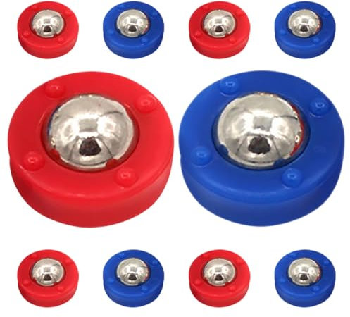 Alasum 10piezas Mini Shuffleboard para Set De Curling De Mesa para Diversión Interior y Coordinación Mano- Rojo y Azul para Entretenimiento Familiar