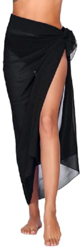 WUSJCOF Multi-Funktions-Tuch Sarong für Damen & Herren aus weicher & Leichter Viskose, blickdichter Wickelrock, Strandkleid (Extra Groß)