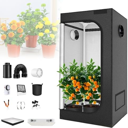 Smart Grow Tent, Full Spectrum Grow Tent Kit, 200w Dimmable,with Led Grow Lights, 600d Oxford Cloth, 588 LEDs, for Garages, Balconies or Utility Rooms