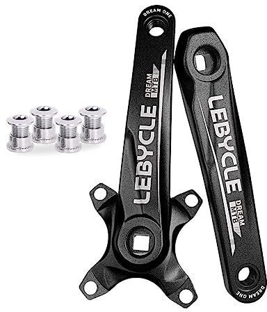Bike Guarnitura, Guarnitura da 170 mm per Mountain Bike, Cono Quadrato, 104BCD, in Lega di Alluminio CNC