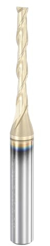 QUARKZMAN fresado Espiral De Corte Ascendente Diámetro De Corte De 1/8 2 De Metal Duro Con Vástago De 1/4 Para Tallado Y Grabado CNC En Madera Longitud De Corte De 1 Recubrimiento De TiN